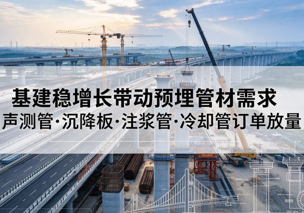 赫章基建稳增长带动预埋监测管材需求，声测管、沉降板、注浆管订单持续放量